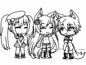 Раскраска гача клуб