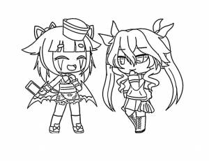 Раскраска Гача лайф