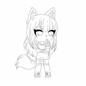 Раскраски гача лайф котики