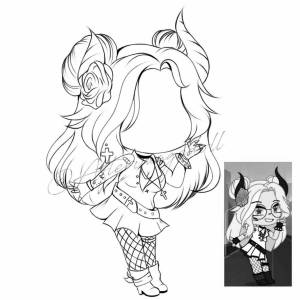 Раскраски Гача лайф ос