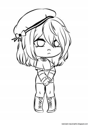 Раскраска гаче лайф