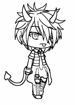 Раскраски Гача лайф мальчики