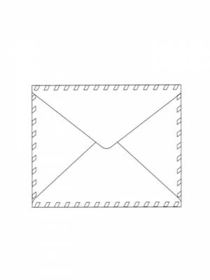 Раскраски Конверт для письма   в формате