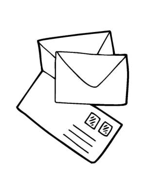 Раскраски Конверт для письма