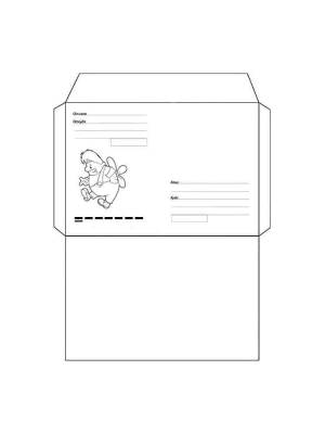 Раскраски Конверт для письма