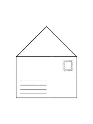 Раскраски Конверт для письма