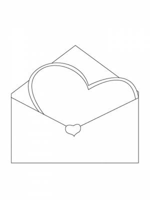 Раскраска Конверт для письма картинка  онлайн