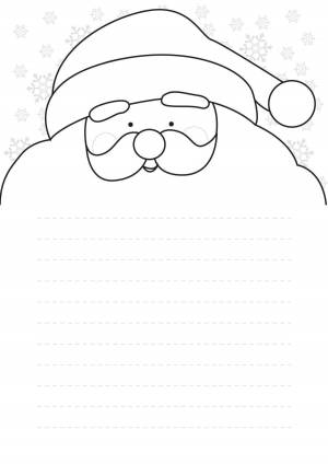 Раскраски Конверт для письма деду морозу