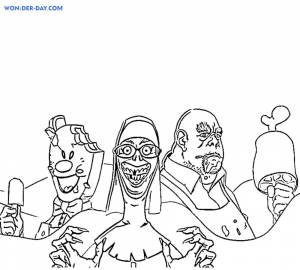 Раскраски Мороженщик из игры