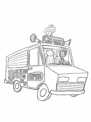 Раскраски Мороженщик   в формате