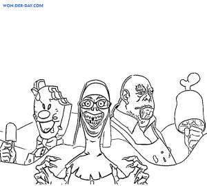 Раскраски Мороженщик из игры