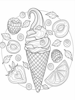 Раскраски Антистресс мороженое