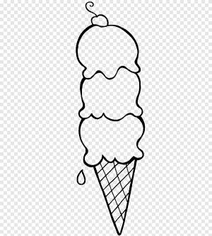Ice Cream Cones Sundae Книжка-раскраска, мороженое рисованной, кремовый, белый png