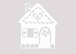 Трафареты зимних домиков