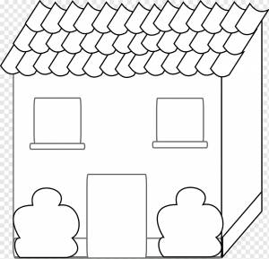 Бумажный дом Рисунок Ausmalbild Книжка-раскраска, дом, угол, белый, здание png