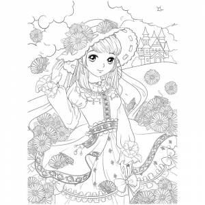 Книжка-раскраска для детей и взрослых, милые принцессы, блокнот для раскраски, снимает стресс, убивает время, игрушки, книга на Рождество, подарок на день рождения