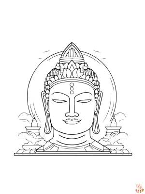 Раскраски Prinatable Будда  для детей и взрослых