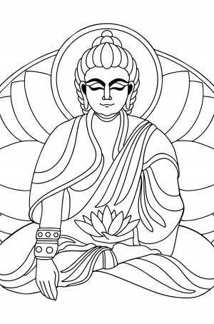 Раскраска Гаутама Будда