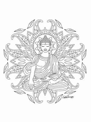Раскраски Будда Aнтистресс