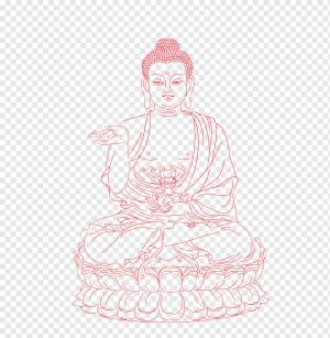 Художественный эскиз, рисование линий Будды, абстрактные линии, вымышленный персонаж, материал png