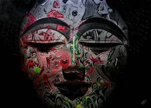Abstract Lord Buddha, Рисунок