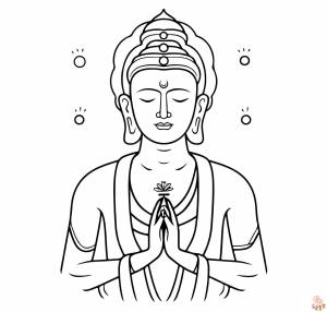 Раскраски Prinatable Будда  для детей и взрослых