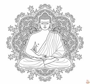Раскраски Prinatable Будда  для детей и взрослых