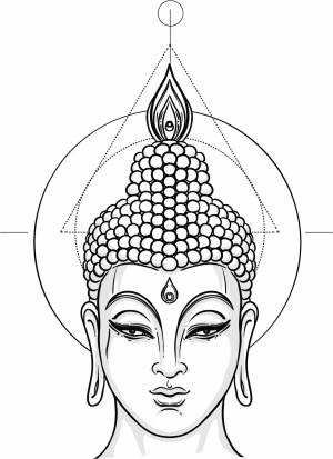 Голова будды рисунок