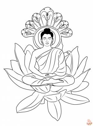 Раскраски Prinatable Будда  для детей и взрослых