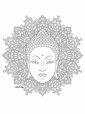 Раскраски Будда Aнтистресс