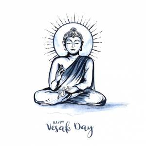 Красивый счастливый день весак будда джаянти традиционный фон карты