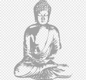 Наклейка Будды Гаутамы Будды Наклейка Будды, рисунок Будды, белый, монохромный, голова png