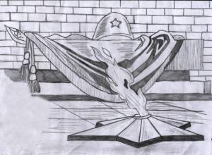 Как нарисовать памятник неизвестному солдату карандашом поэтапно