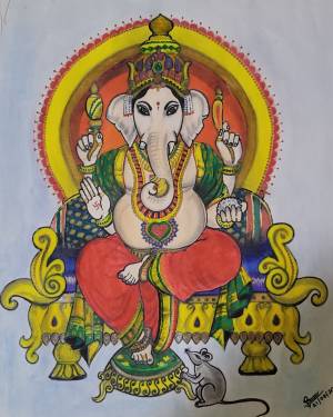 Realistic Lord Ganesha, Рисунок