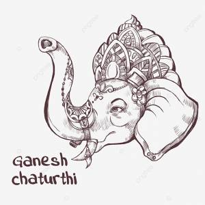 Набросал индийский слон Ганеш Чатуртхи PNG , Индия, Бог, Национальность PNG картинки и пнг PSD рисунок для й загрузки