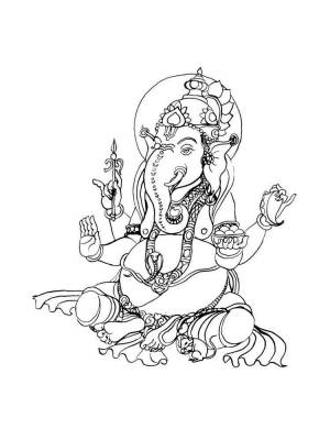 Раскраски Ганеша