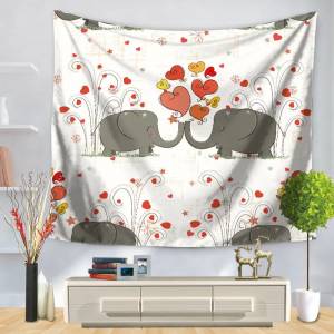 Домашний Декоративный Настенный Ковер, гобелен, прямоугольное покрывало, мультяшный Индийский Слон, рисунок ganesha GT1232