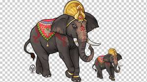 Ганеша Индийский слон Африканский слон мультфильм, индийский, млекопитающее, позвоночный, живая природа png
