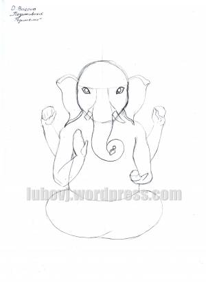 Как нарисовать Ганешу