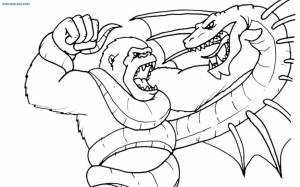 Раскраска Варбат против Кинг-Конга