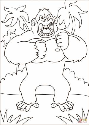 Раскраска Кинг конг