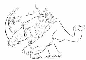 Раскраски Годзилла