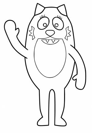 Раскраска Йо Габба Габба Привет