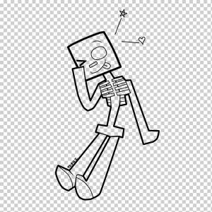 Minecraft Книжка-раскраска для рисования скелетов Эндерман, Minecraft, угол, белый, ребенок png