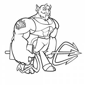 Раскраски Раскраска Дьявол злодеи