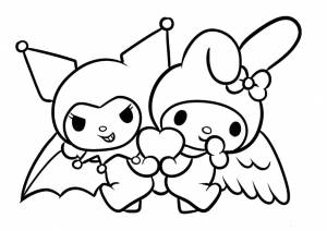 Раскраска Ангел и Демон