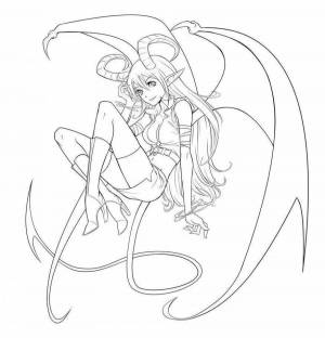 Раскраски Демон аниме