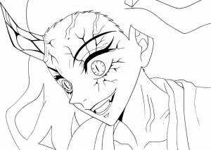 Раскраски Аниме клинок рассекающий демонов незуко