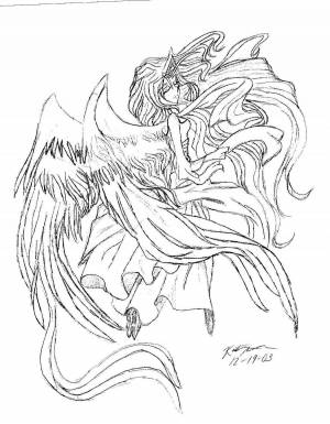 Раскраски Аниме девушки демоны