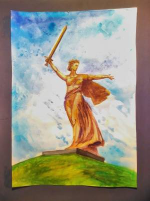 Родина мать рисунок детский